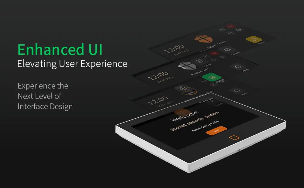 Staniot Kit Alarma Hogar 7″ – Sistema Inteligente Tuya WiFi + 4G, Sirena 115 dB, Batería 5000 mAh, Soporta 8 Zonas Cableadas