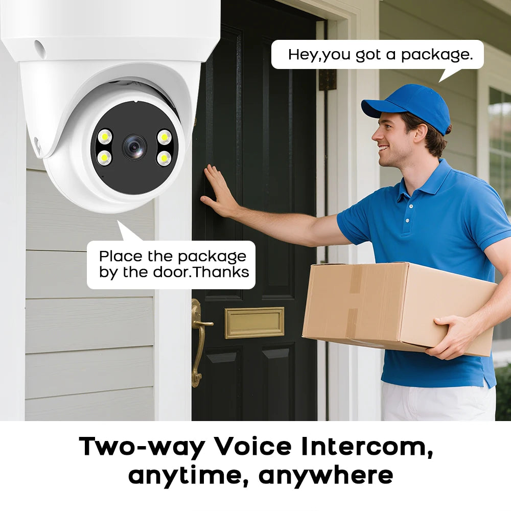 Tuya Smart  Security Camera 3MP HD Indoor Infrared Night Vision IP Cam Person/Vehicle Detection Home Dome Surveillance Camera