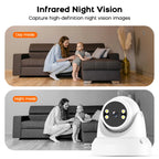 Tuya Smart  Security Camera 3MP HD Indoor Infrared Night Vision IP Cam Person/Vehicle Detection Home Dome Surveillance Camera