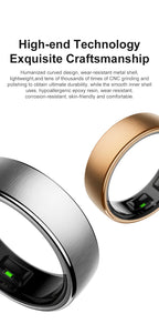 R10 Smart Ring For Men Women with Wireless Charging,SkinTemperature Health and Sleep Monitor,Multi-sport Modes For Andriod IOS