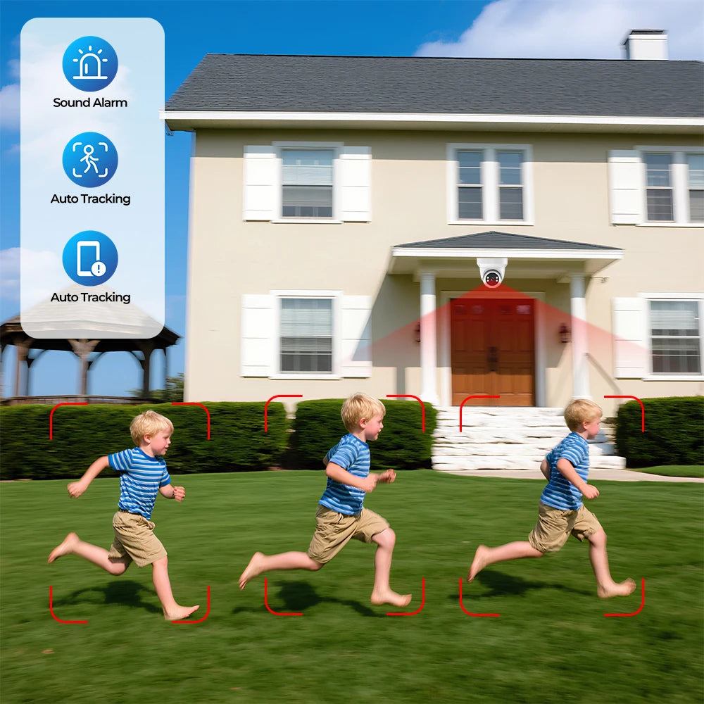 Tuya Smart  Security Camera 3MP HD Indoor Infrared Night Vision IP Cam Person/Vehicle Detection Home Dome Surveillance Camera