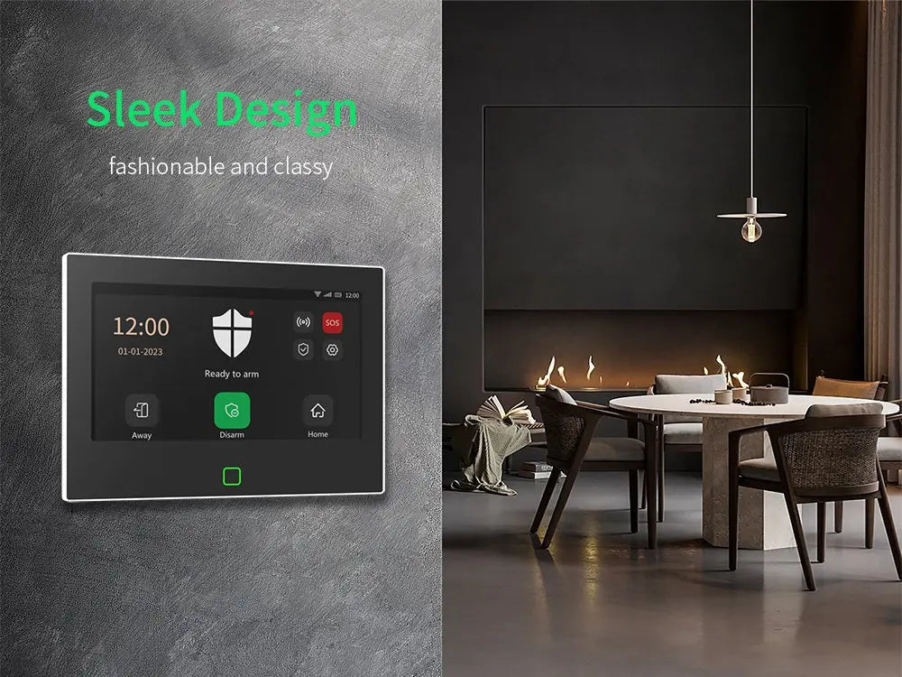 Staniot Kit Alarma Hogar 7″ – Sistema Inteligente Tuya WiFi + 4G, Sirena 115 dB, Batería 5000 mAh, Soporta 8 Zonas Cableadas