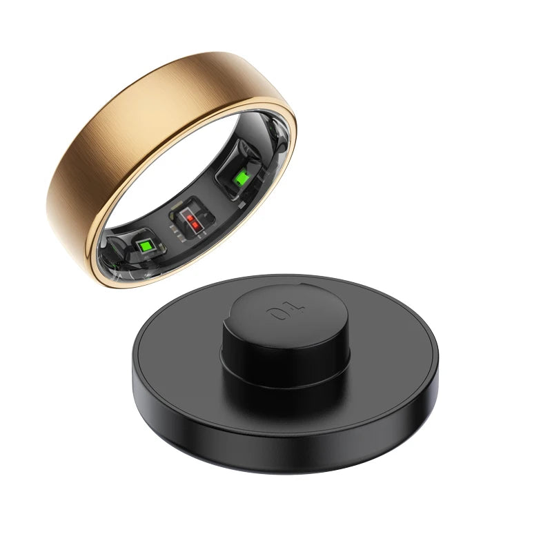 R10 Smart Ring For Men Women with Wireless Charging,SkinTemperature Health and Sleep Monitor,Multi-sport Modes For Andriod IOS