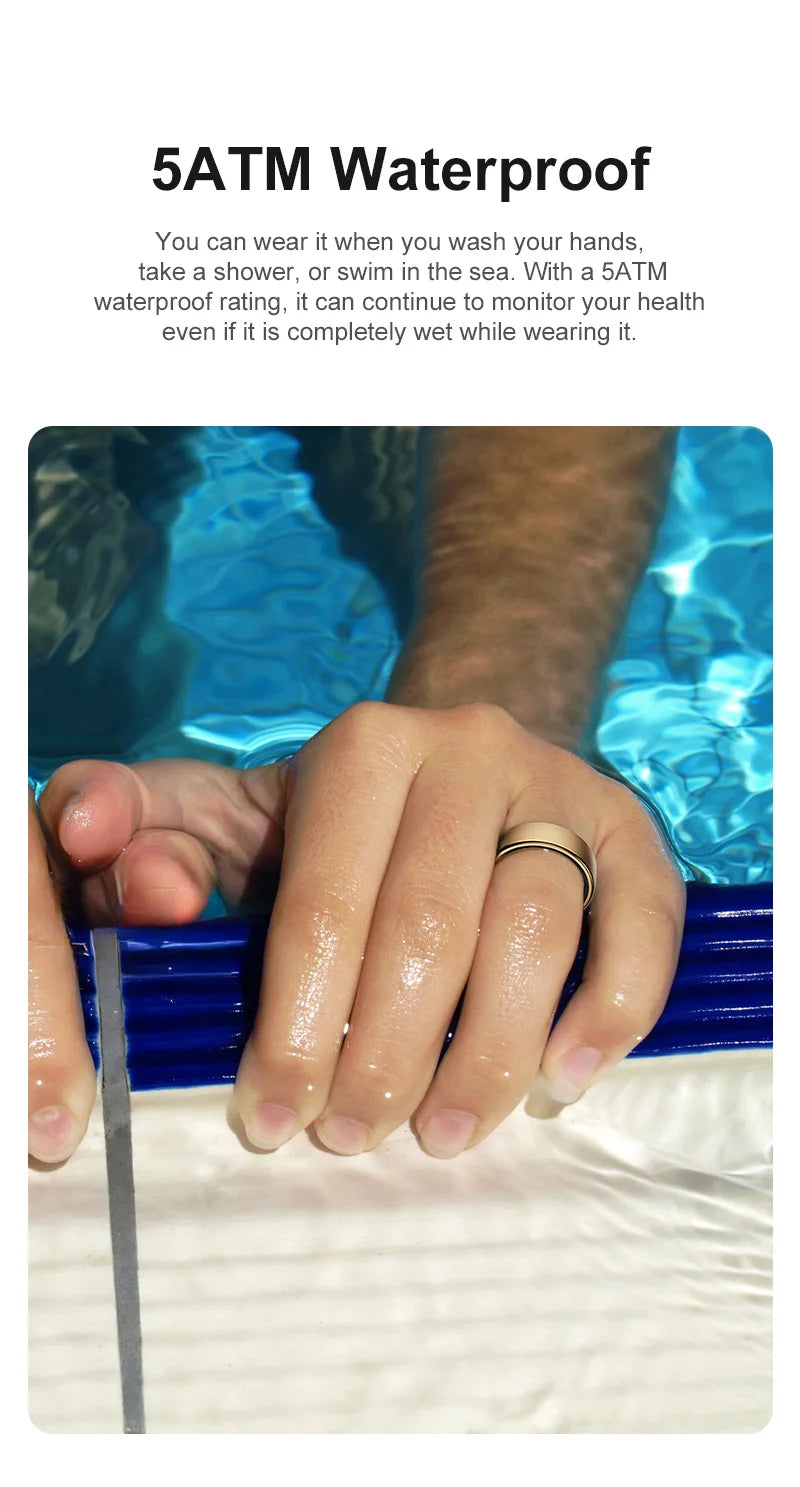 R10 Smart Ring For Men Women with Wireless Charging,SkinTemperature Health and Sleep Monitor,Multi-sport Modes For Andriod IOS