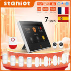 Staniot Kit Alarma Hogar 7″ – Sistema Inteligente Tuya WiFi + 4G, Sirena 115 dB, Batería 5000 mAh, Soporta 8 Zonas Cableadas